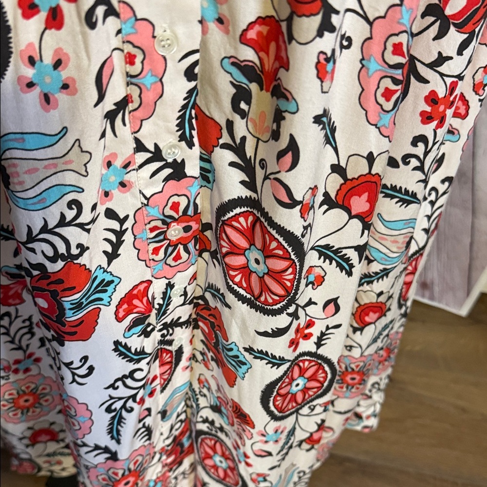 NWT T TAHARI Floral V-Neck Maxi Dress - Picture 10 of 14